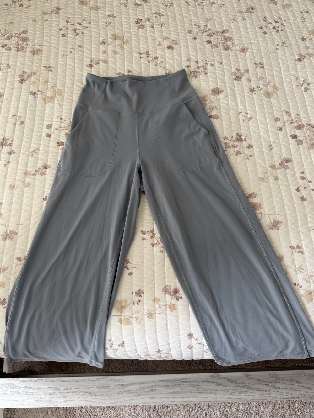 lululemon athletica Wide-Leg Slate Gray Lounge Pants